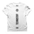 Technostoff Stripe regular T-Shirt in weiß von hinten